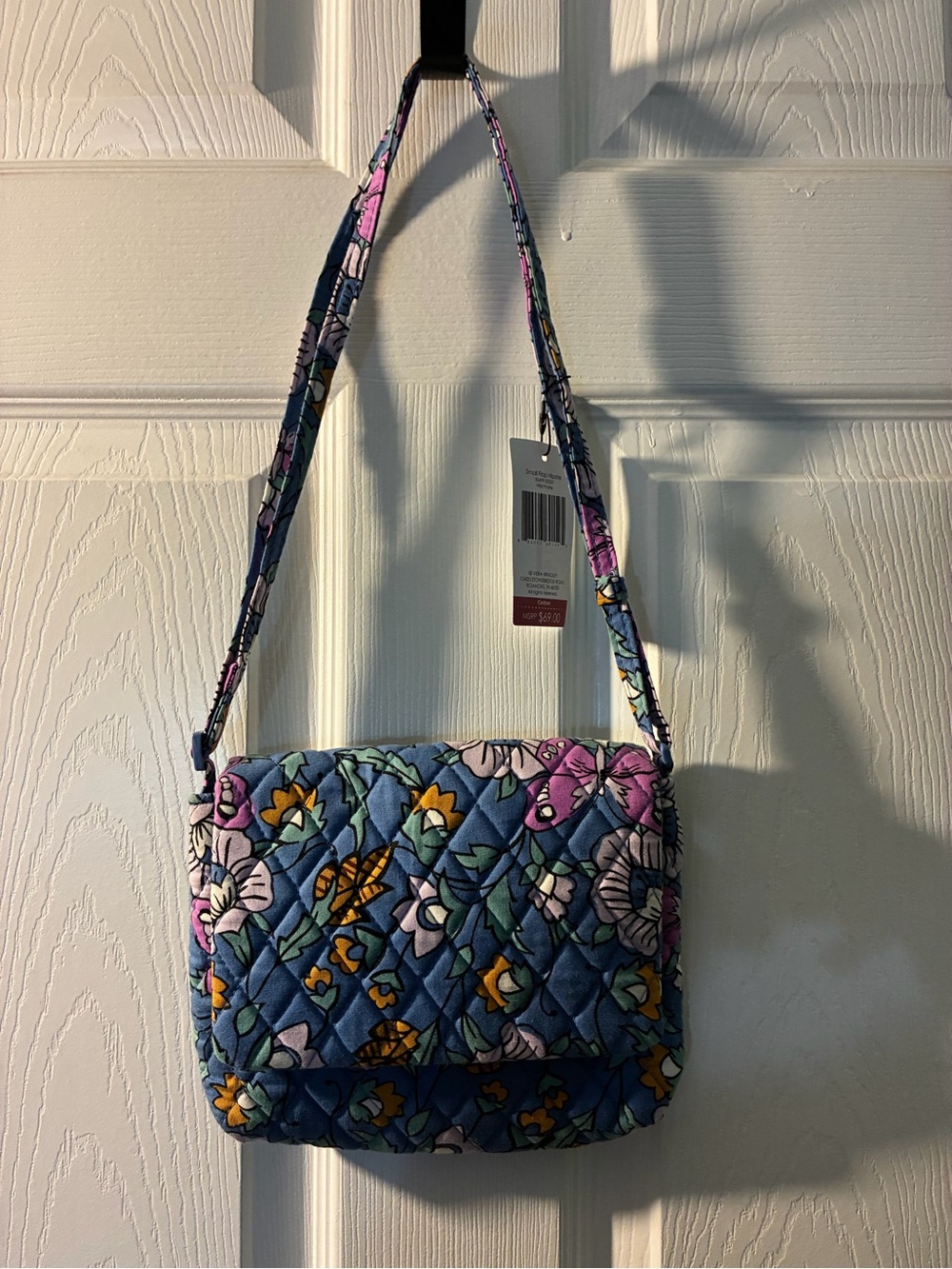 Vera Bradley Blue Floral Quilted Crossbody